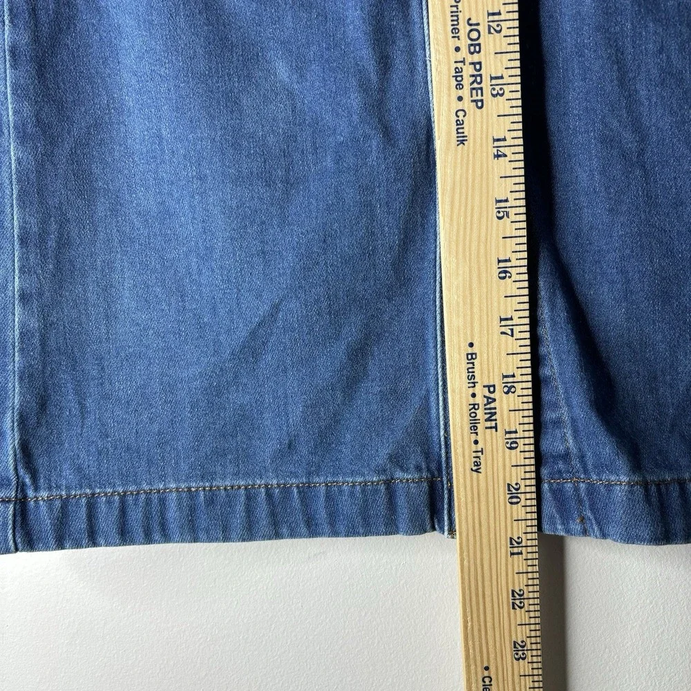 Ann Taylor LOFT Denim Skirt Women 0 Blue 100% Preppy Back Pockets Casual Western